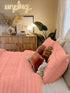 Dorm Pretty Pleats Double Bed Microfibre Comforter With 2 Pillow Covers- Easy care-Hypoallergenic